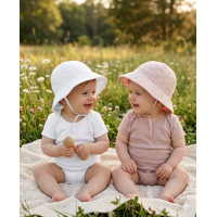 0396: Baby Girls BA Cloche Hat With Ties  (6-18 Months)