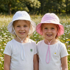 0402: Baby Girls Plain Adjustable Cloche Hat (1-4 years)