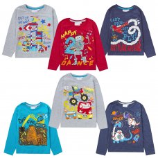 11C156: Infant Boys Novelty Printed Number Tops (1-6 Years)