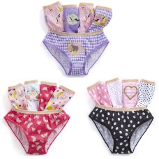 14C919: Older Girls 5 Pack Briefs (7-13 Years)