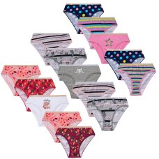 14C941: Older Girls 5 Pack Briefs (7-13 Years)