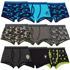 14C946: Older Boys 3 Pack Trunk Fit Boxer Shorts (7-13 Years)