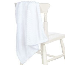 19C271: Baby White Waffle Wrap/Shawl