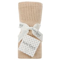 19C189C: Baby Gift Soft Handle Coffee Cellular Shawl/ Blanket