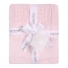 19C214: Baby Luxury Heavy Knit Cellular Panel Blanket-Pink (70 x 105 cm)