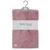 19C249: Baby Textured Plush Blanket-Dusky Pink