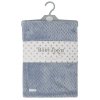 19C251: Baby Textured Plush Blanket-Dusky Blue