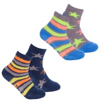 42B831: Boys 2 Pack Cosy Socks With Grippers