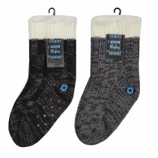 42B679: Boys Chunky Lounge Socks With Grippers