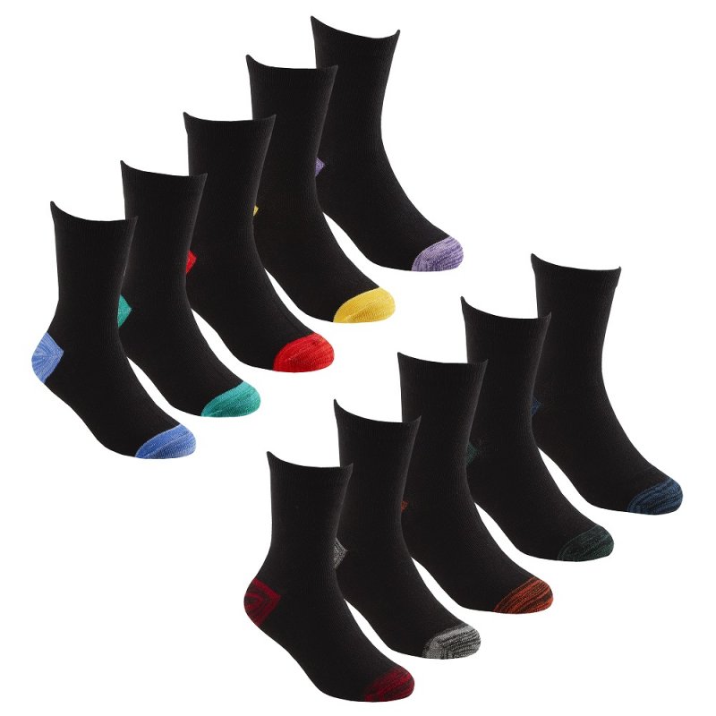 42b706: Boys 5 Pack Heel & Toe Socks (assorted Sizes)