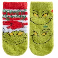 42B823: Infants Christmas Grinch 1 Pair Cosy Socks With Grippers