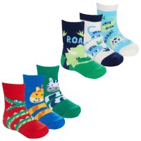 44B1011: Baby Boys 3 Pack Cotton Rich Design Ankle Socks (Assorted Sizes)