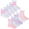 44B1015: Baby Girls 5 Pack Sport Socks (Assorted Sizes)