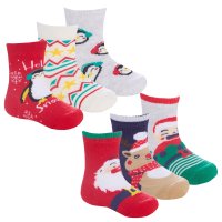 44B1030: Baby Christmas 3 Pack Design Socks