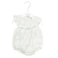 BIS-2120-6240: Baby Girls Jacquard Romper (NB-9 Months)