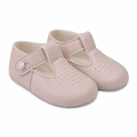 B625: Baby Soft Soled Shoe-D Pink (Shoe Sizes: 0-3)