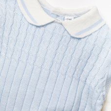 A24719: Baby Boys Knitted 2 Piece Outfit (0-12 Months)