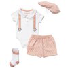 B04655: Baby Boys 4 Piece Outfit (0-12 Months)