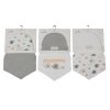 H13734: Baby Elephant Design Hat & Bib Set- 3 Designs Assorted