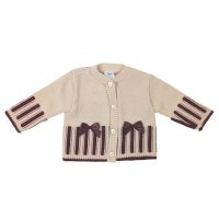 MC8040: Baby Girls Bow cardigan (0-9 Months)