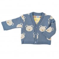 MC8052: Baby Boys Teddy Bear cardigan (0-9 Months)