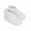 B627: Baby Soft Soled Pre-Walker Boots with Fur Collar-White (Shoe Sizes: 0-3)