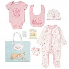 C04562: Baby Girls Guess How Much I Love You 7 Piece Mesh Bag Gift Set With Book (NB-6 Months)