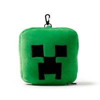 CUSH306: Relaxeazzz Minecraft Creeper Shaped Plush Travel Pillow & Eye Mask