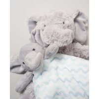 D06333: Baby Elephant Plush Toy & Comforter Set