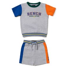 D06587: Boys Bench Short Sleeve Sweatshirt & Short Set (18 Months-5 Years)