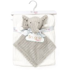 D06960: Baby Elephant Ribbed Comforter & Blanket