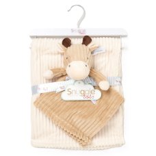 D06961: Baby Giraffe Ribbed Comforter & Blanket