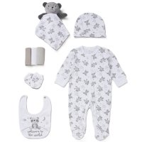 D07029: Baby Unisex Panda 8 Piece Mesh Bag Gift Set (NB-6 Months)