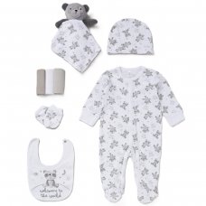 D07029: Baby Unisex Panda 8 Piece Mesh Bag Gift Set (NB-6 Months)