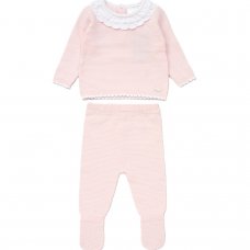 D07320: Baby Girls Knitted 2 Piece Outfit (0-12 Months)