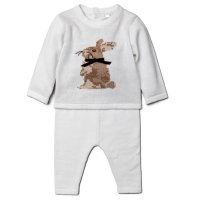 D07321: Baby Girls Knitted 2 Piece Outfit (0-12 Months)