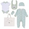 D07359: Baby Unisex Sheep 6 Piece Mesh Bag Gift Set (NB-6 Months)