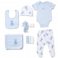 D07579: Baby Boys Little Prince 10 Piece Mesh Bag Gift Set (NB-6 Months)