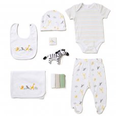 D07587: Baby Unisex Safari 10 Piece Mesh Bag Gift Set (NB-6 Months)