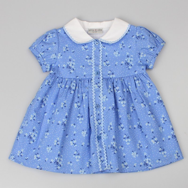 D32726: Baby Girls All Over Print Lined Dress (1-2 Years)