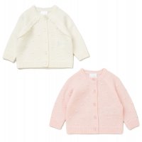 E07604: Baby Girls 2 Pack Knitted Cardigan (0-12 Months)