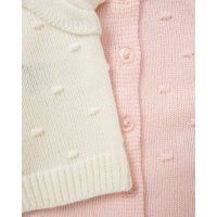 E07604: Baby Girls 2 Pack Knitted Cardigan (0-12 Months)