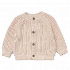 E07610: Baby Cream Cotton Knit Cardigan With Embroidery Detail (0-12 Months)