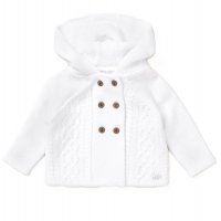 E07615: Baby Unisex Double Knit Hooded Cardigan (0-12 Months)