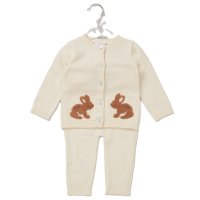 E07644: Baby Girls Knitted 2 Piece Outfit (0-12 Months)