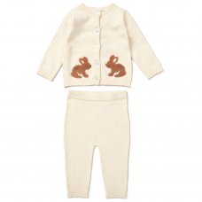 E07644: Baby Girls Knitted 2 Piece Outfit (0-12 Months)