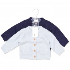 E07657: Baby Boys 2 Pack Knitted Cardigan (0-12 Months)