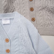 E07659: Baby Boys 2 Pack Knitted Cardigan (0-12 Months)