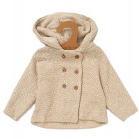 E07686: Baby Organic Twisted Double Knit Cardigan (0-12 Months)