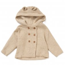 E07686: Baby Organic Twisted Double Knit Cardigan (0-12 Months)